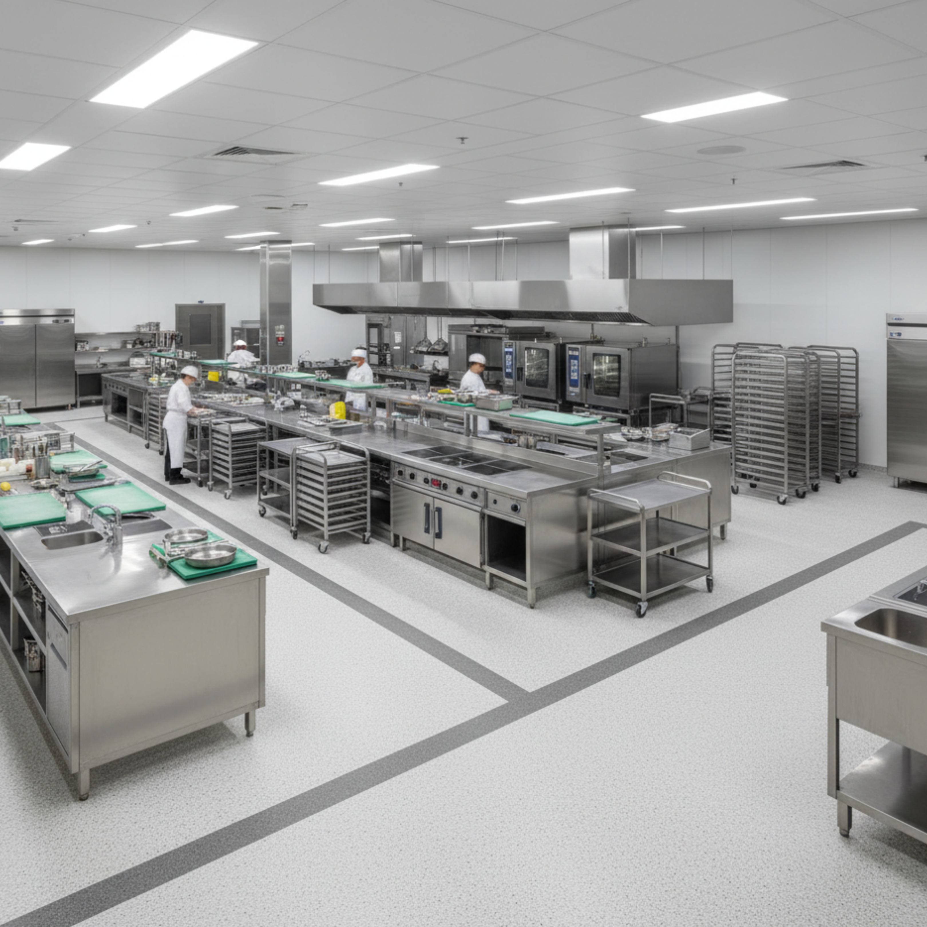 Hotel Central Kitchen Flooring