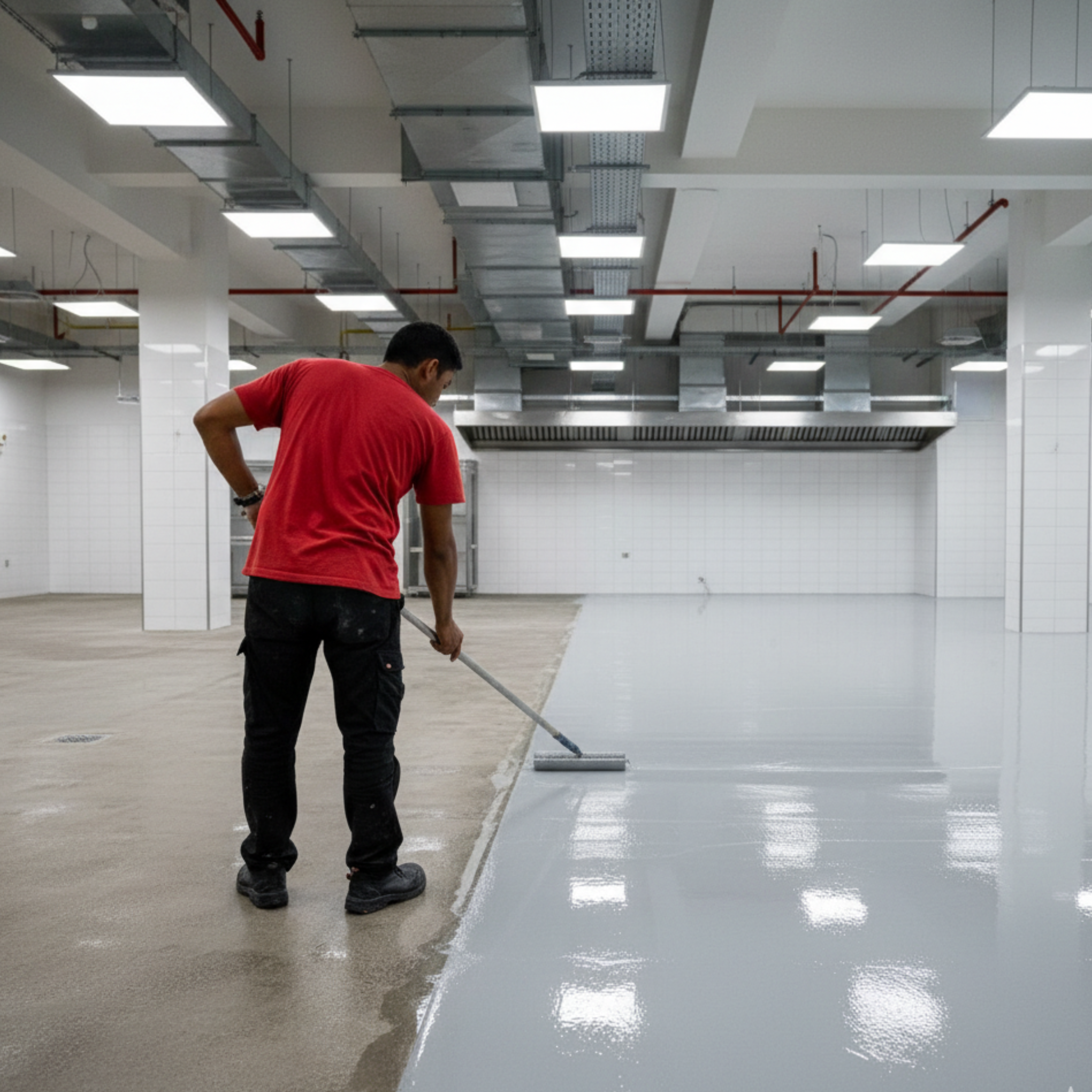 MMA resin flooring system application process